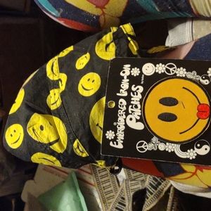Smiley Face do rag headgear and smiley face patch